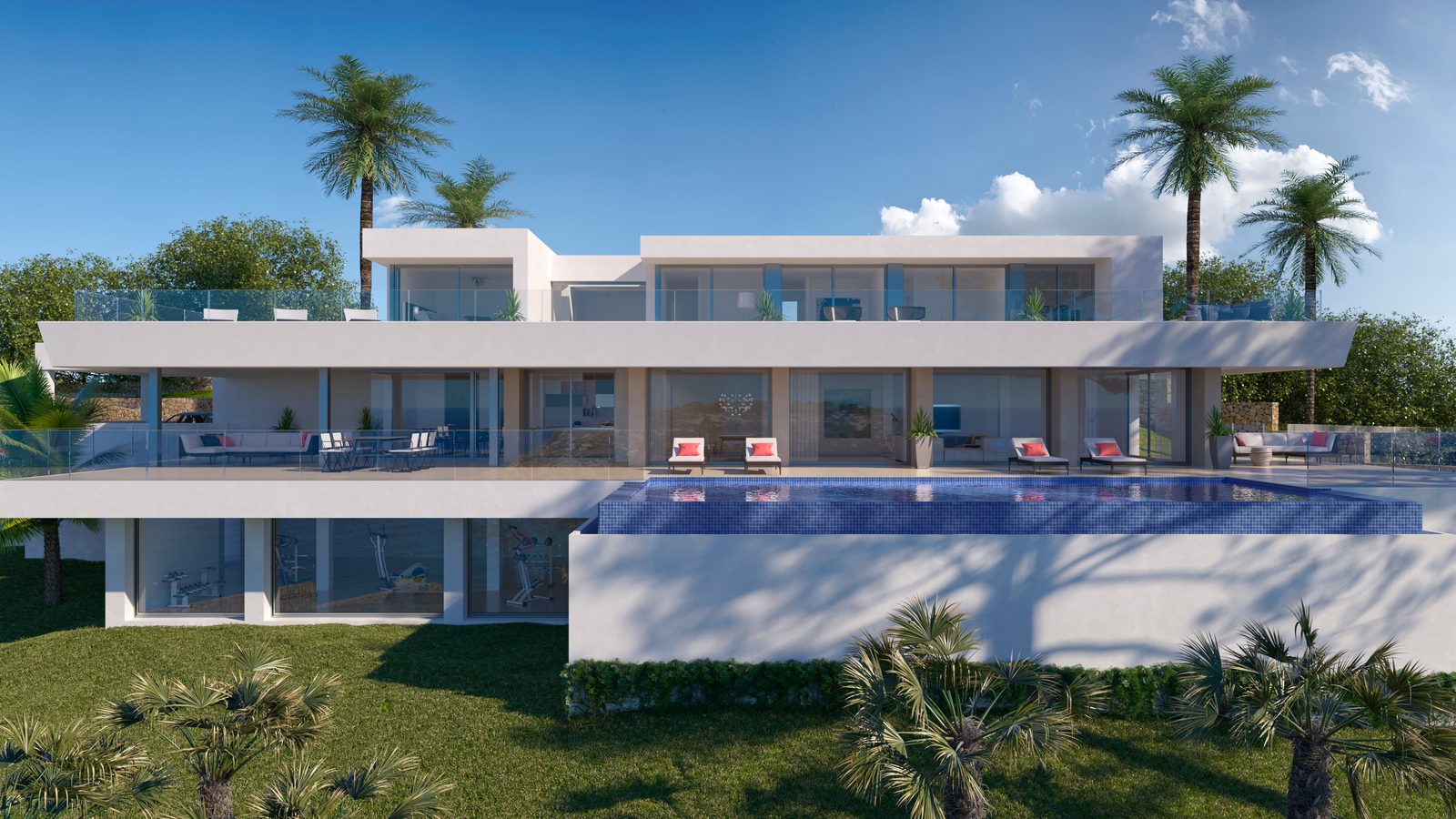 A modern villa with a pool and stunning sea views in Cumbre del Sol, Benitachell - The Estates
