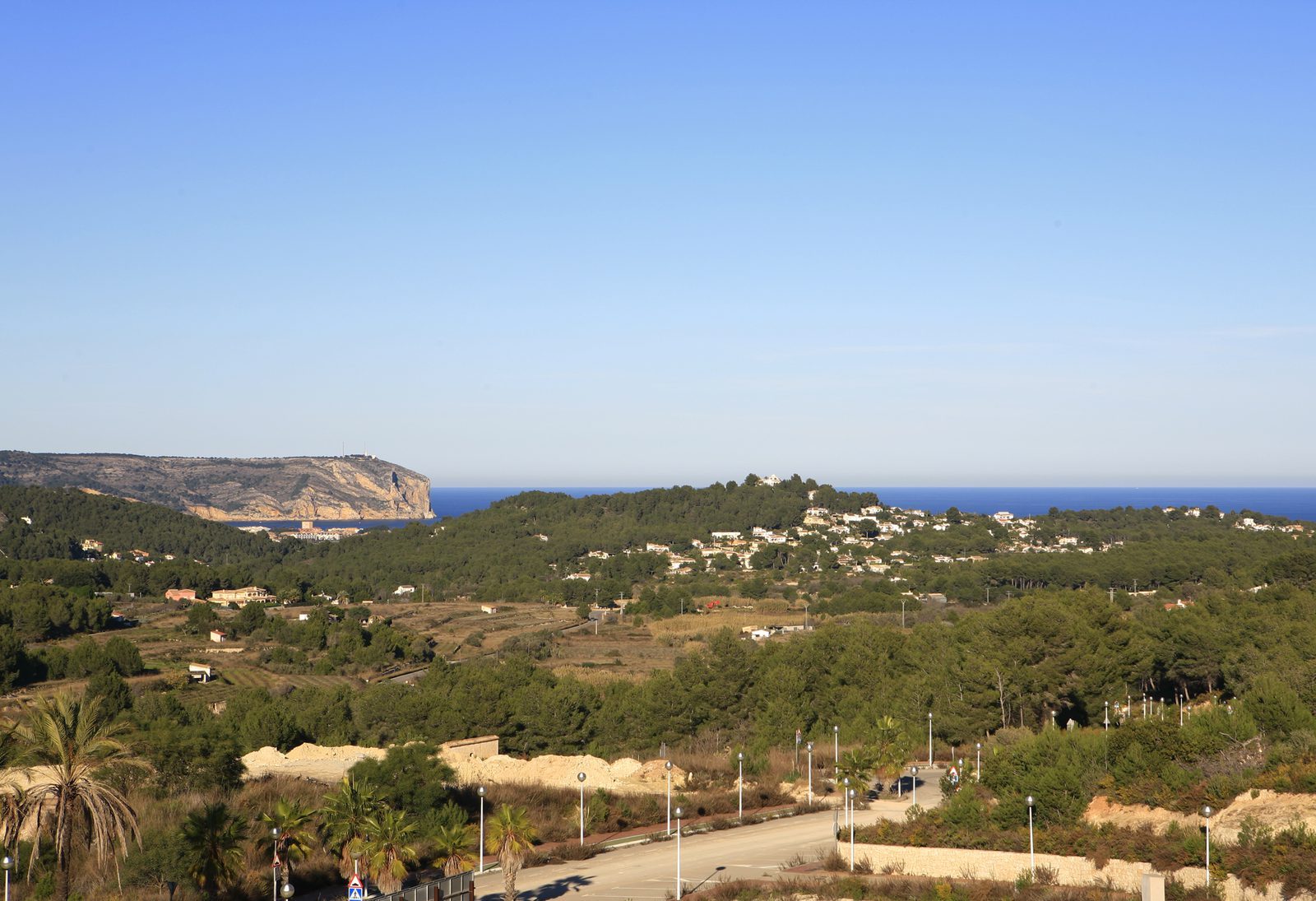 Panoramic sea, mountain and countryside views from