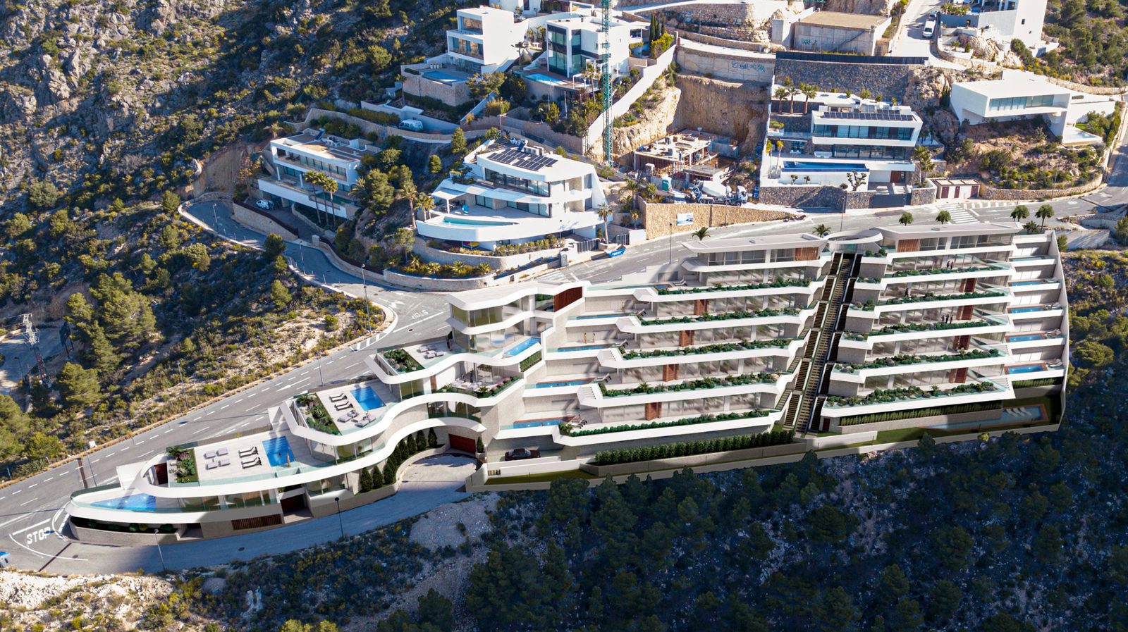 Panoramic sea views of a 4-bedroom villa in Calpe - The Estates