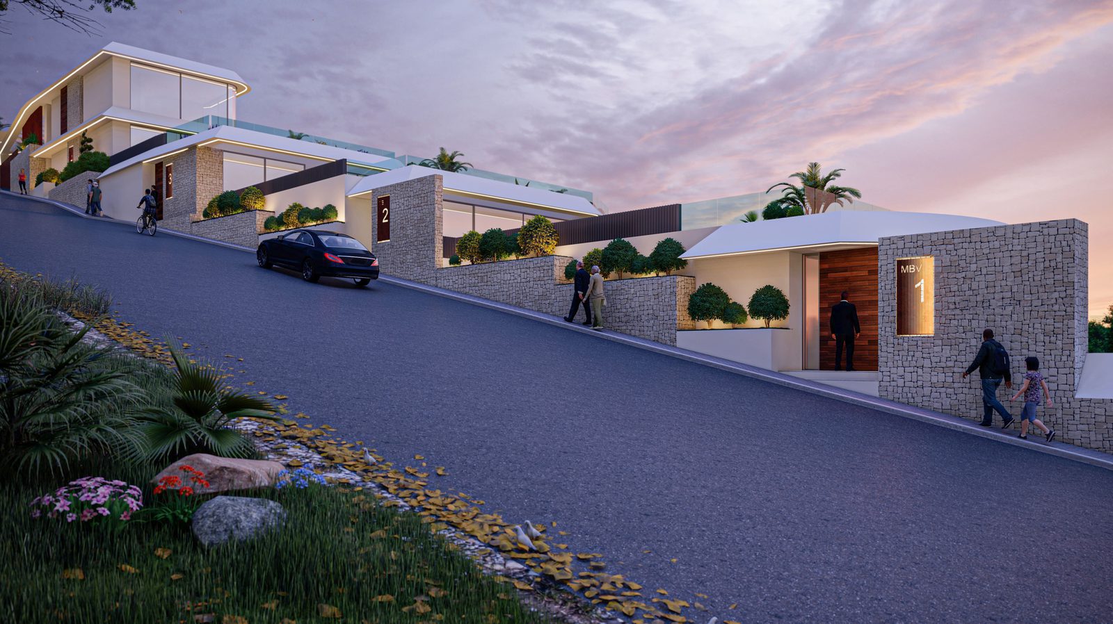 Exterior view of a modern 4-bedroom villa with sea views in Calpe - The Estates