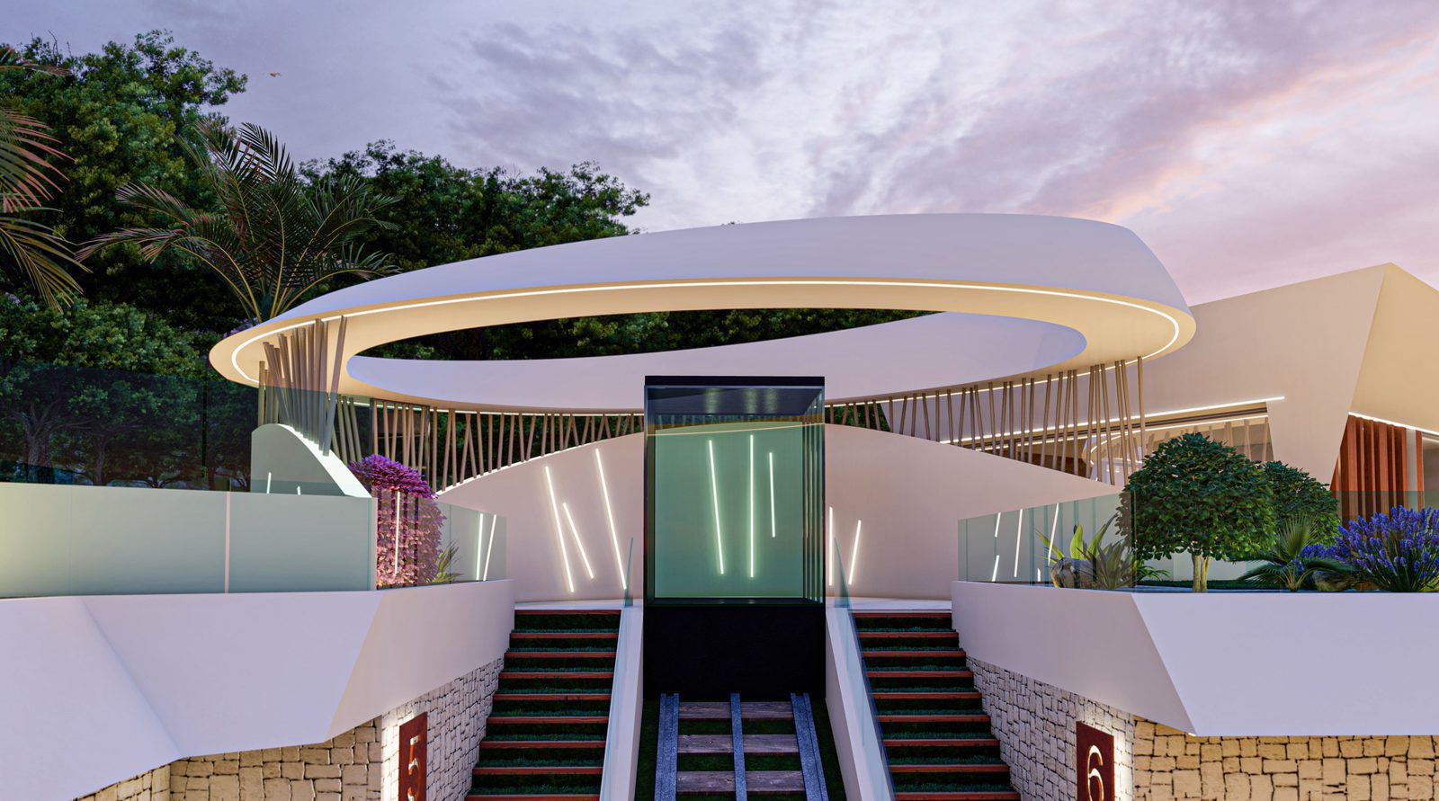 Modern villa exterior with stunning sea views in Calpe - The Estates