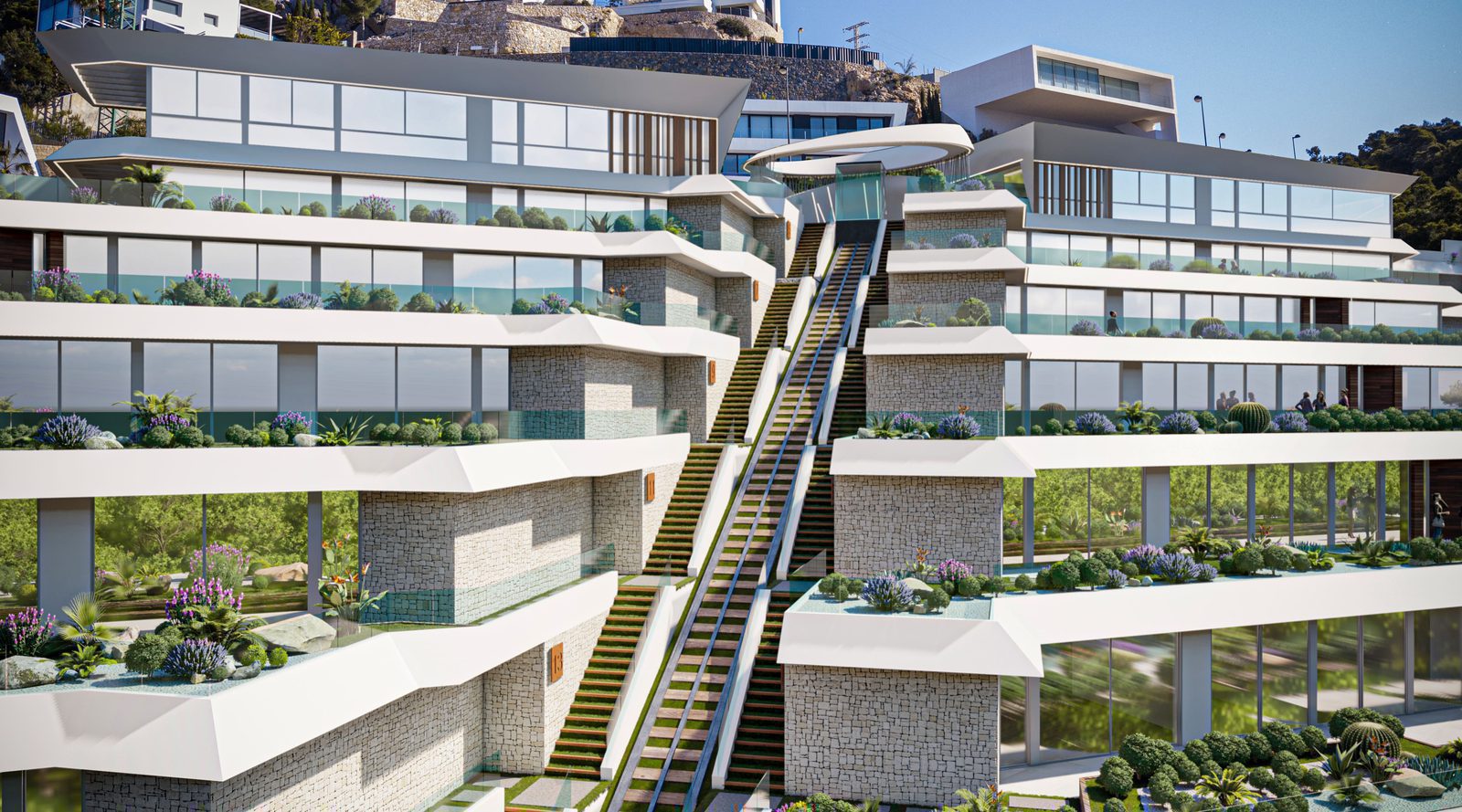 Modern villa with tiered gardens and stunning sea views in Calpe - The Estates