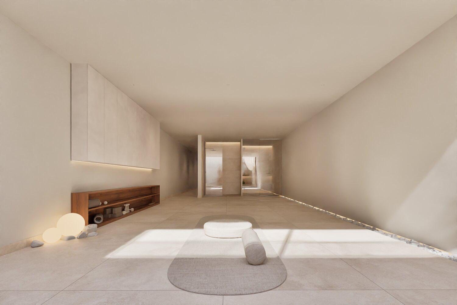 Stylish interior hallway with decorative elements in a 4-bedroom villa in Denia - The Estates