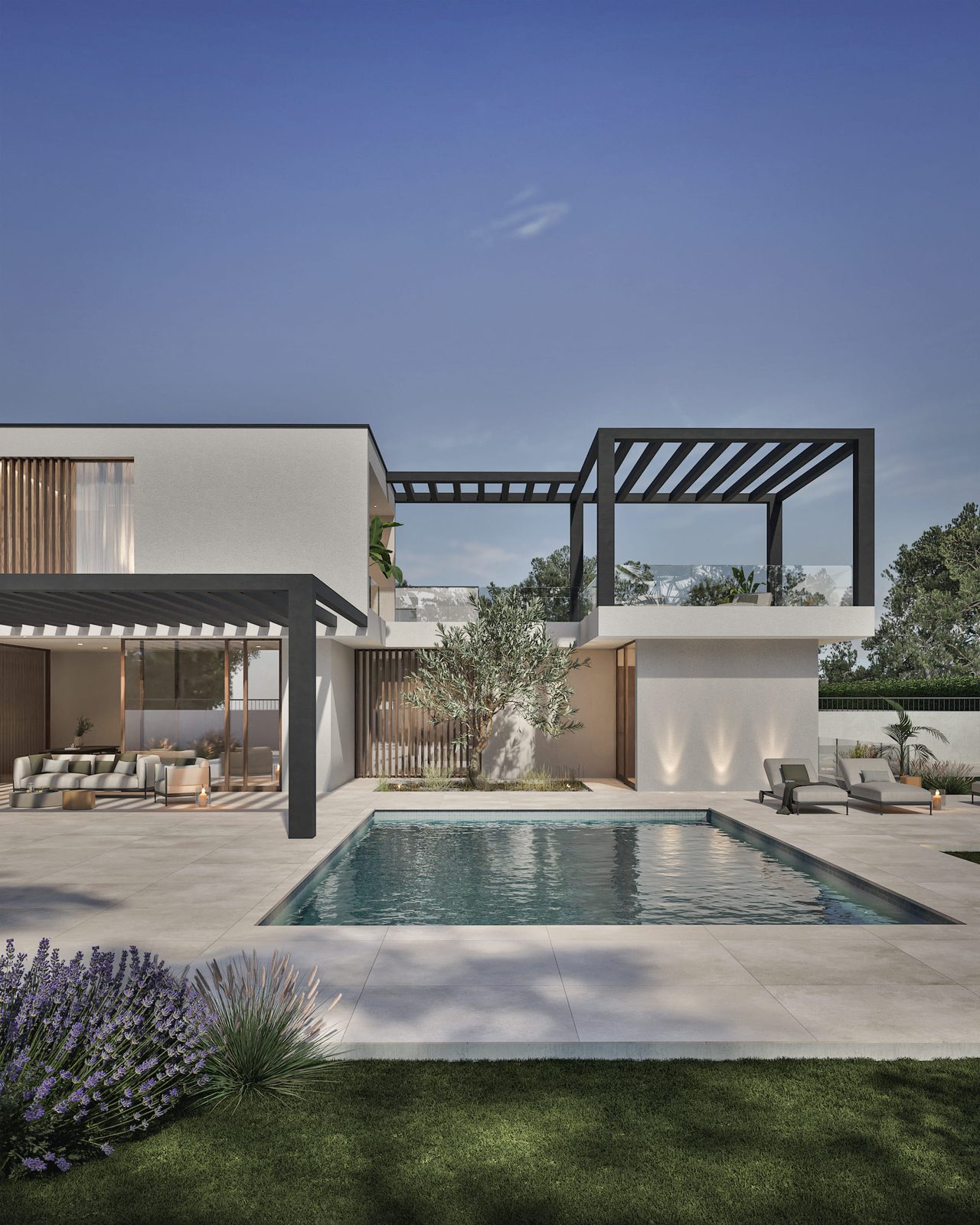 A modern villa with a pool and garden in Denia - The Estates