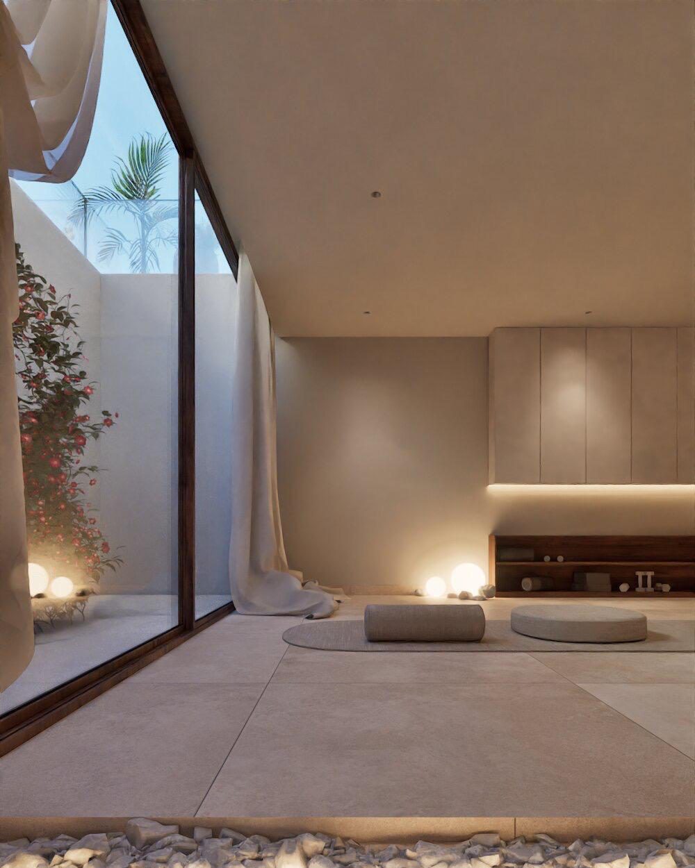 Interior view of a modern living space in a 4-bedroom villa in Denia - The Estates