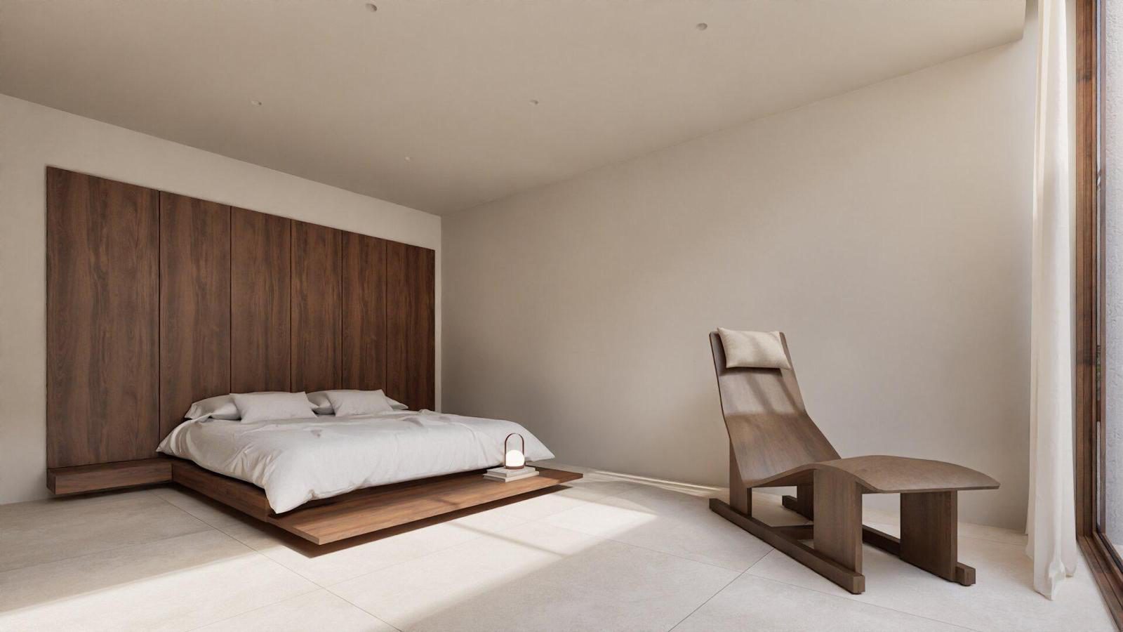 Stylish bedroom interior of a 4-bedroom villa in Denia - The Estates
