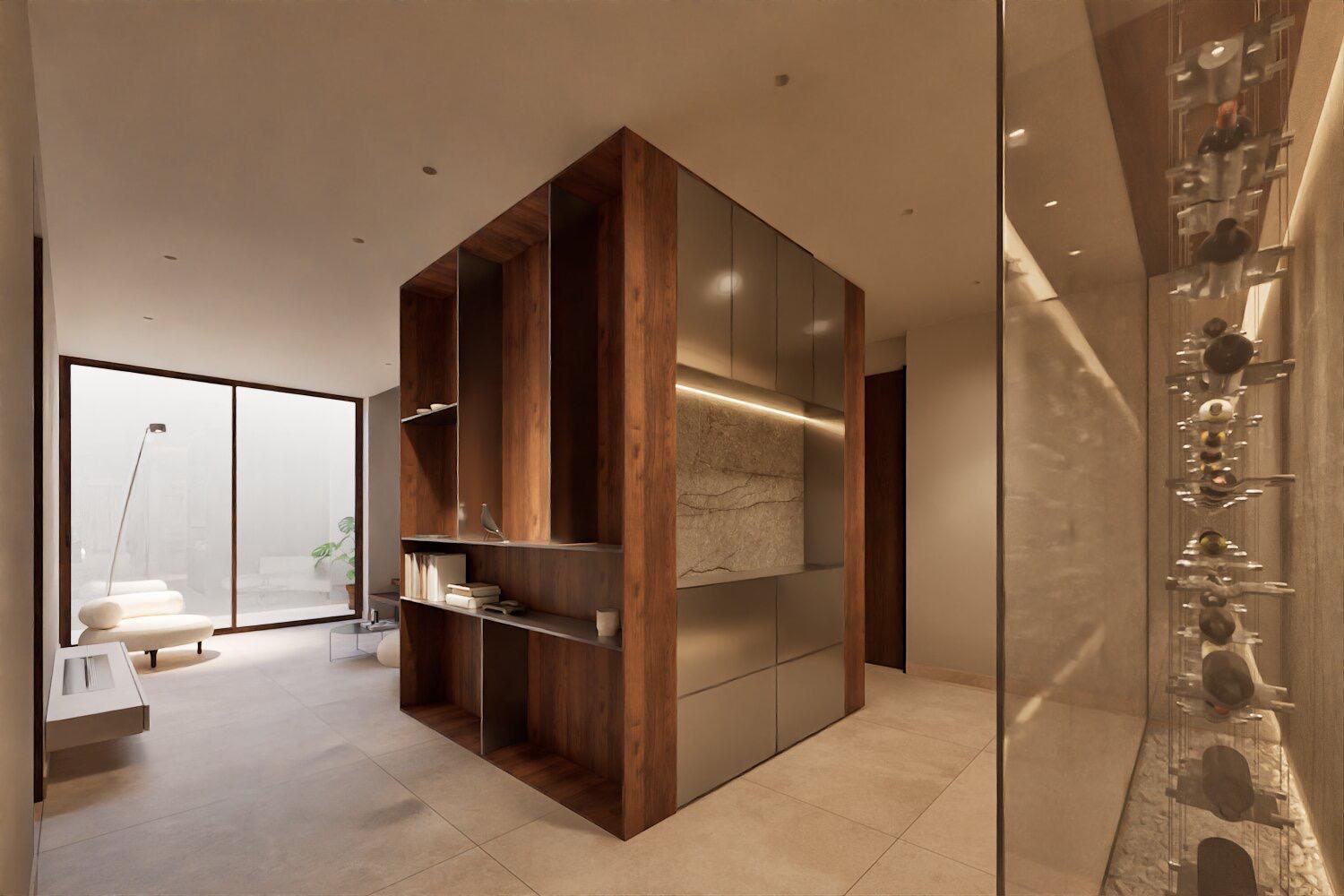 Stylish interior design with a modern bar area in a 4-bedroom villa in Denia - The Estates