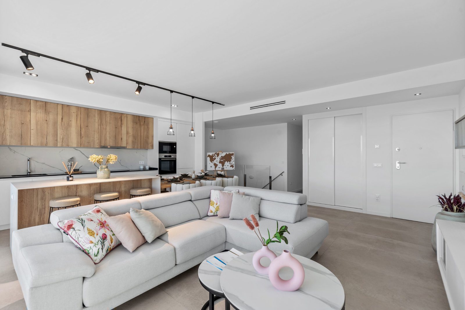 Stylish living and dining area of a 2-bedroom apartment in Finestrat - The Estates