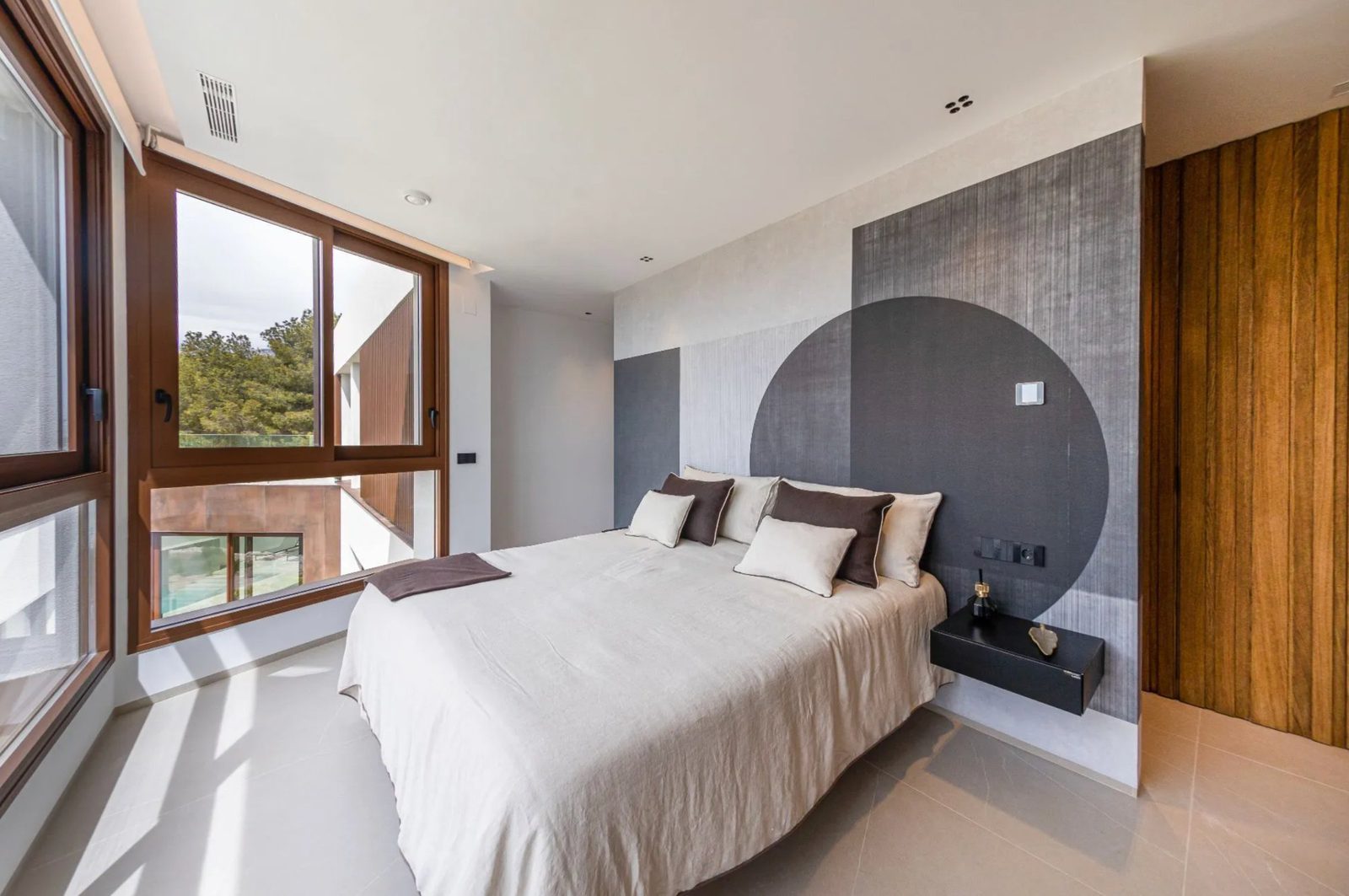 Stylish bedroom interior of a 4-bedroom villa in Benidorm - The Estates