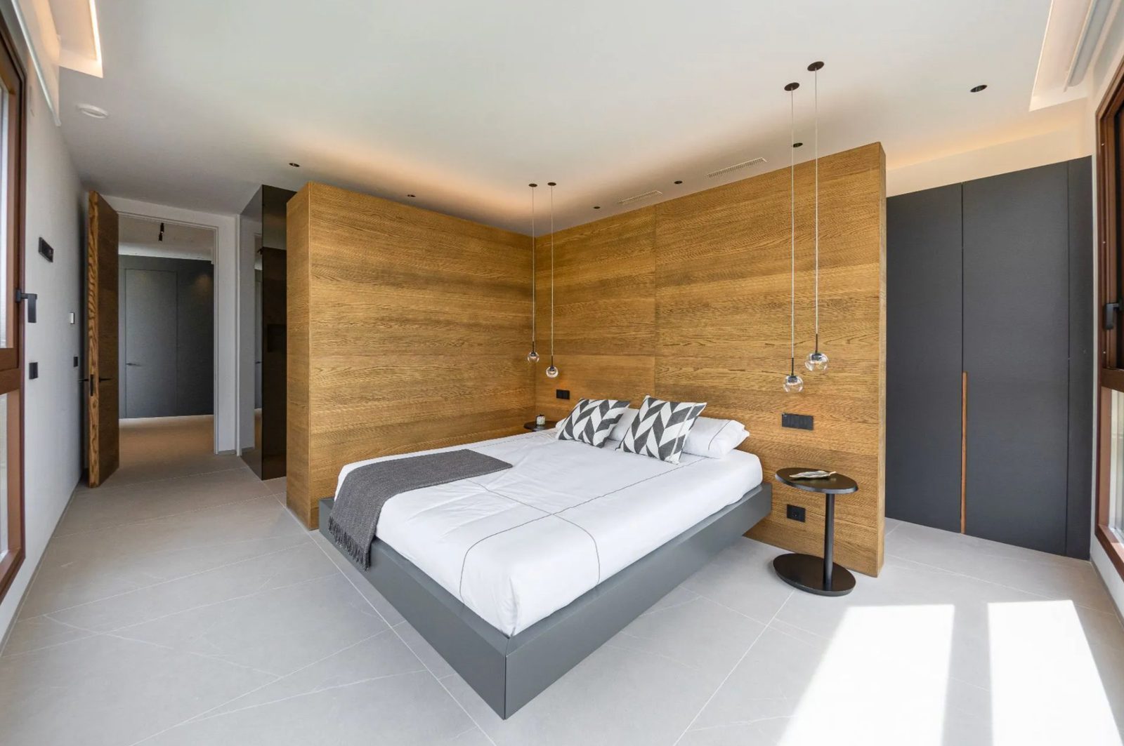Stylish bedroom interior of a 4-bedroom villa in Benidorm - The Estates