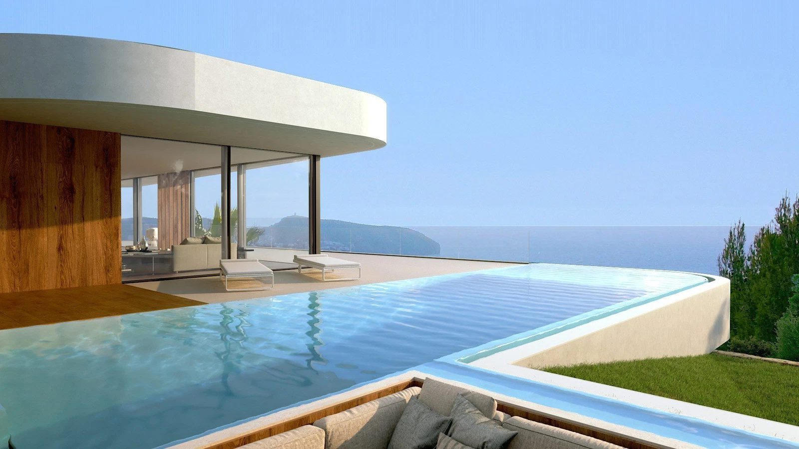 Stunning pool and sea views from a modern 4-bedroom villa in Moraira - The Estates