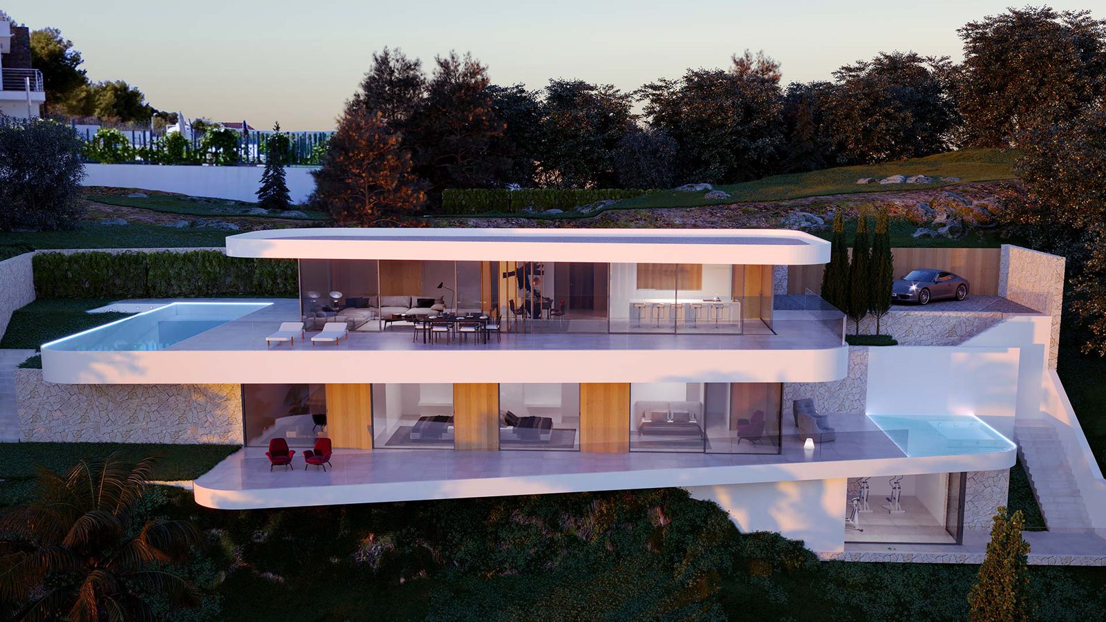 Modern villa with a pool and stunning sea views in Benimeit, Moraira - The Estates