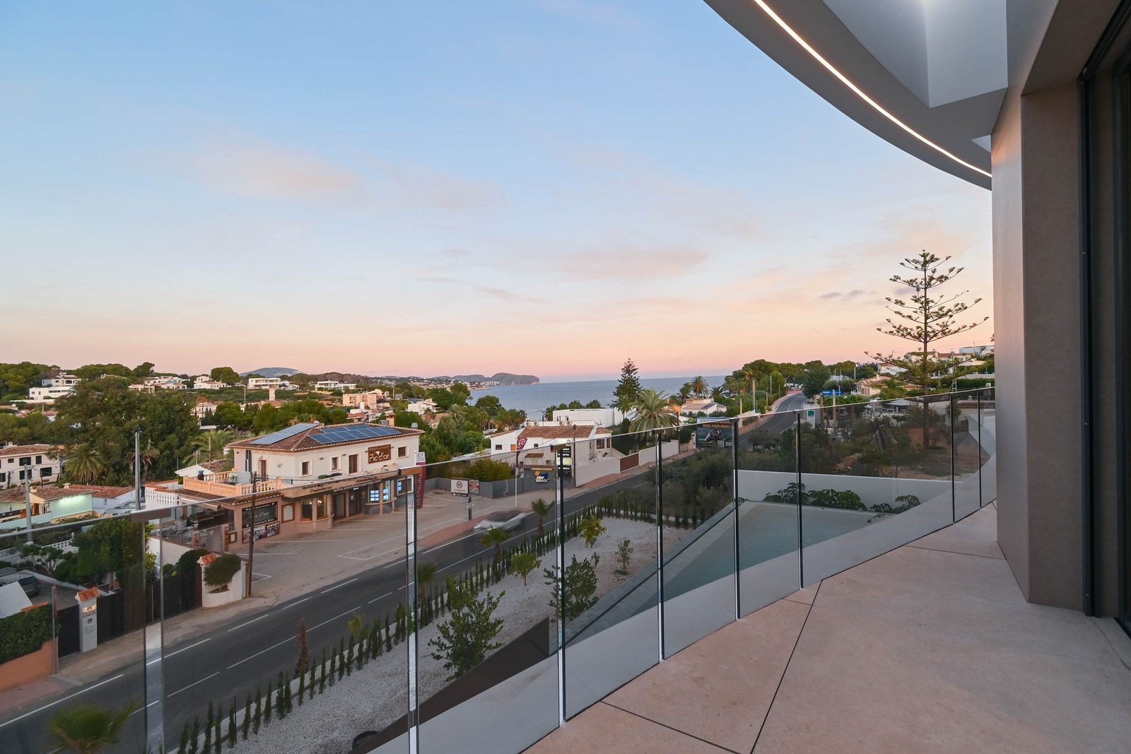 Sea views from the covered terrace of a 4-bedroom villa in Benissa - The Estates