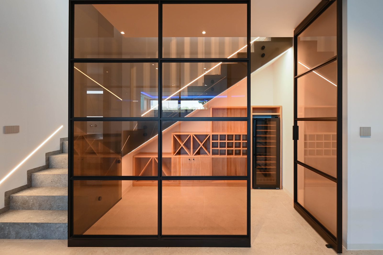 Interior wine cellar and staircase of a 4-bedroom villa in Benissa - The Estates