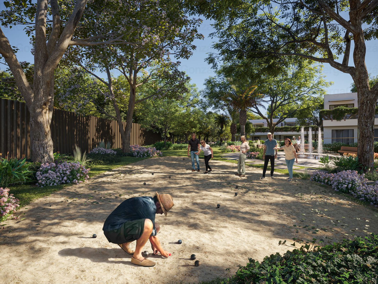 A garden view of a 1-bedroom apartment in Alfaz del Pi - The Estates