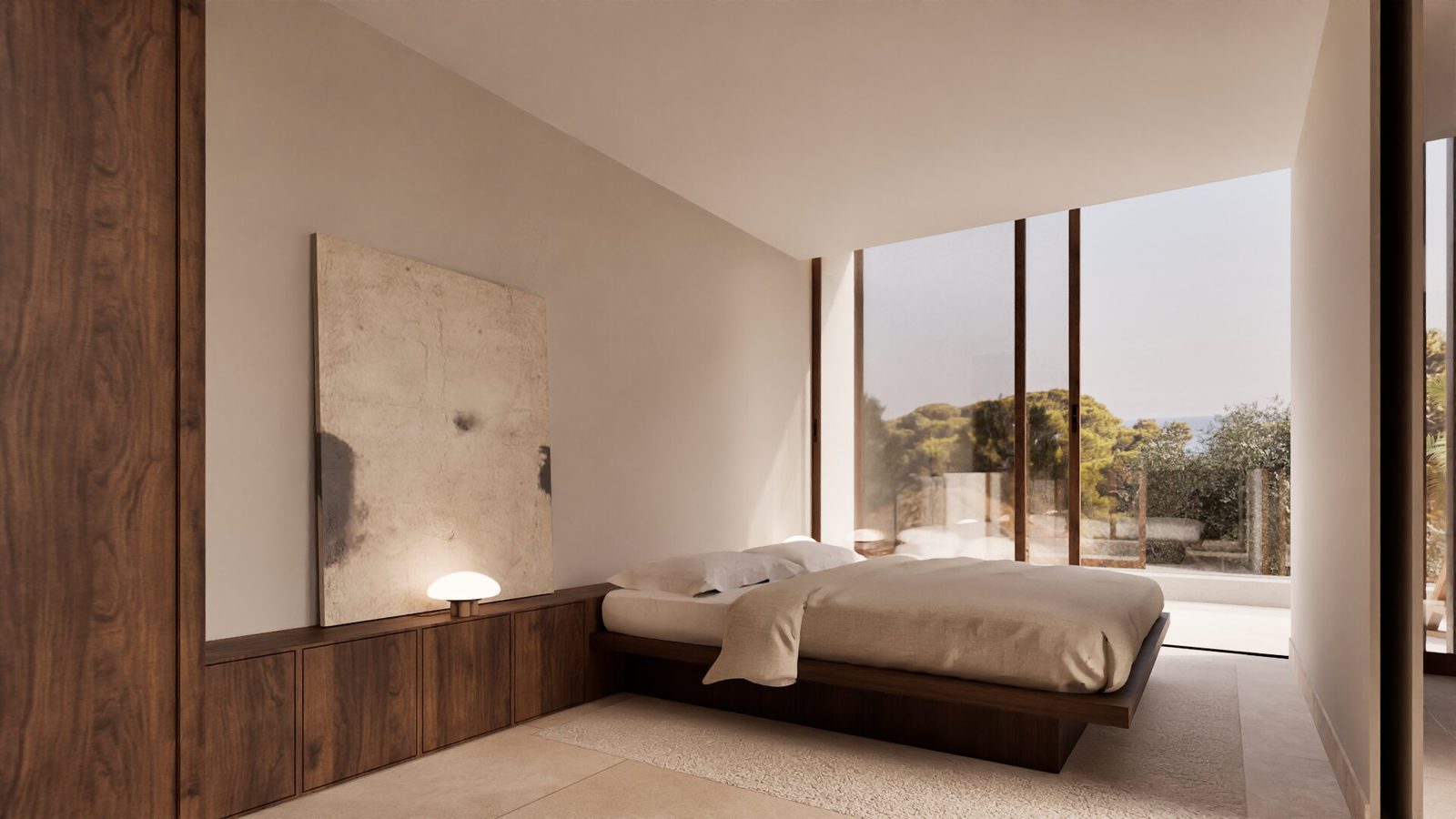 A bright bedroom with mountain views in a 3-bedroom villa in Denia - The Estates