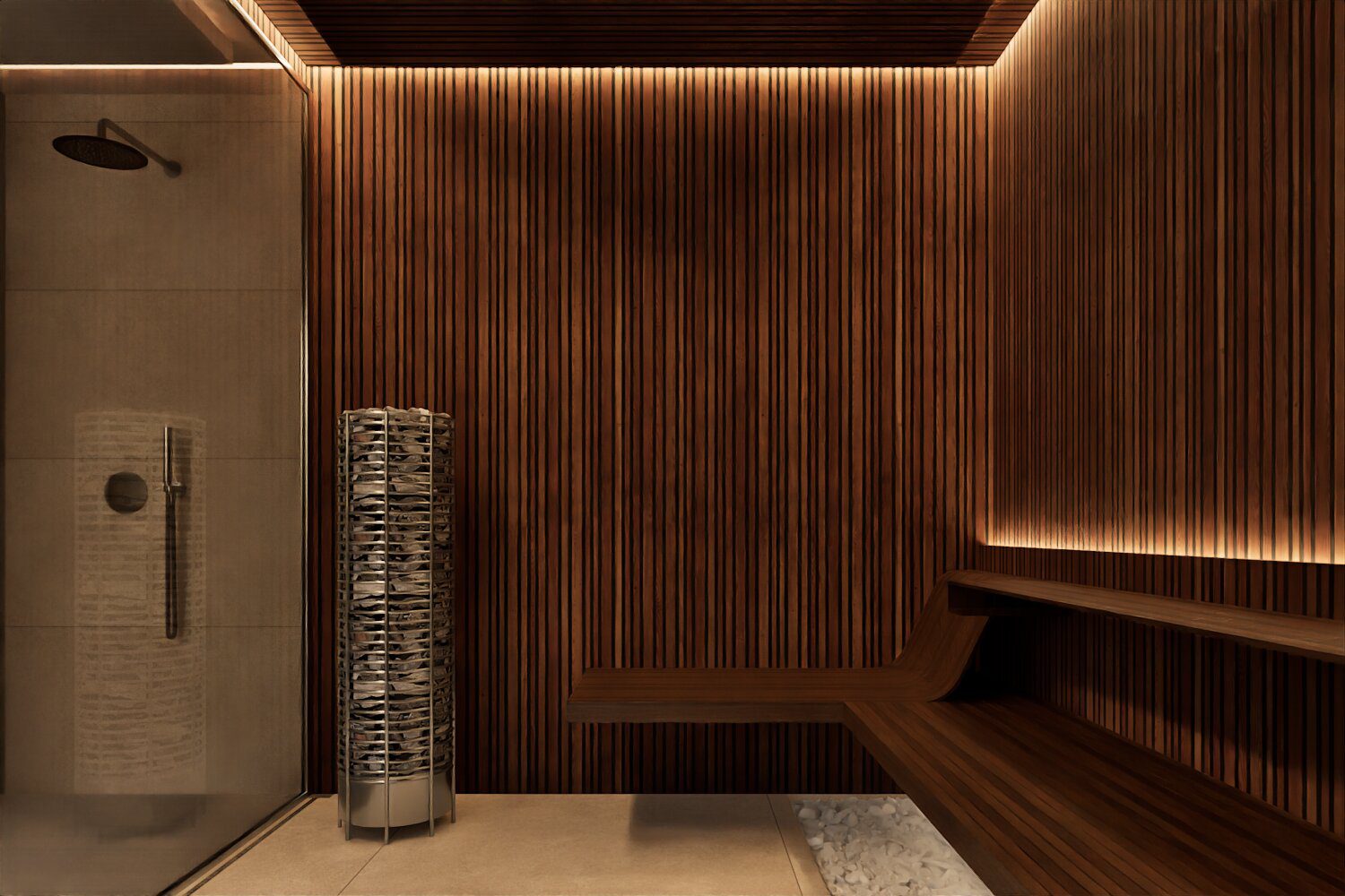 Luxurious sauna in a 3-bedroom villa in Denia - The Estates