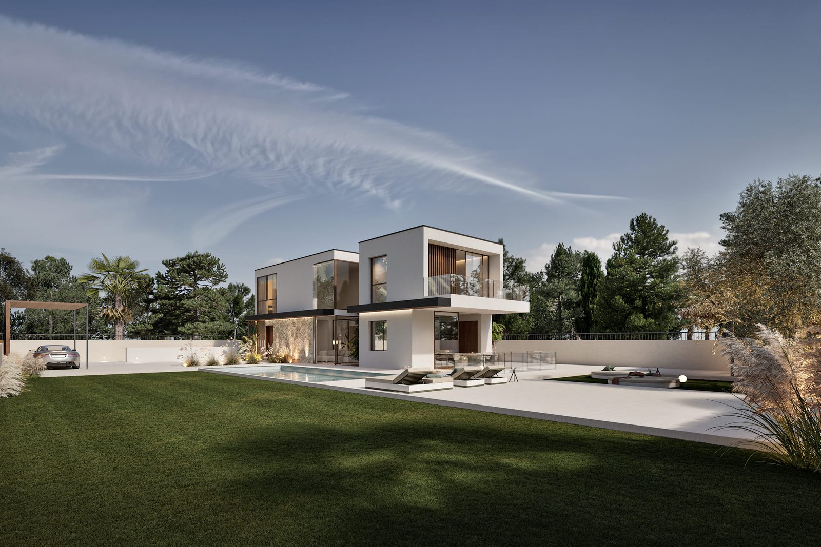 Modern villa with pool and garden views of a 3-bedroom villa in Denia - The Estates