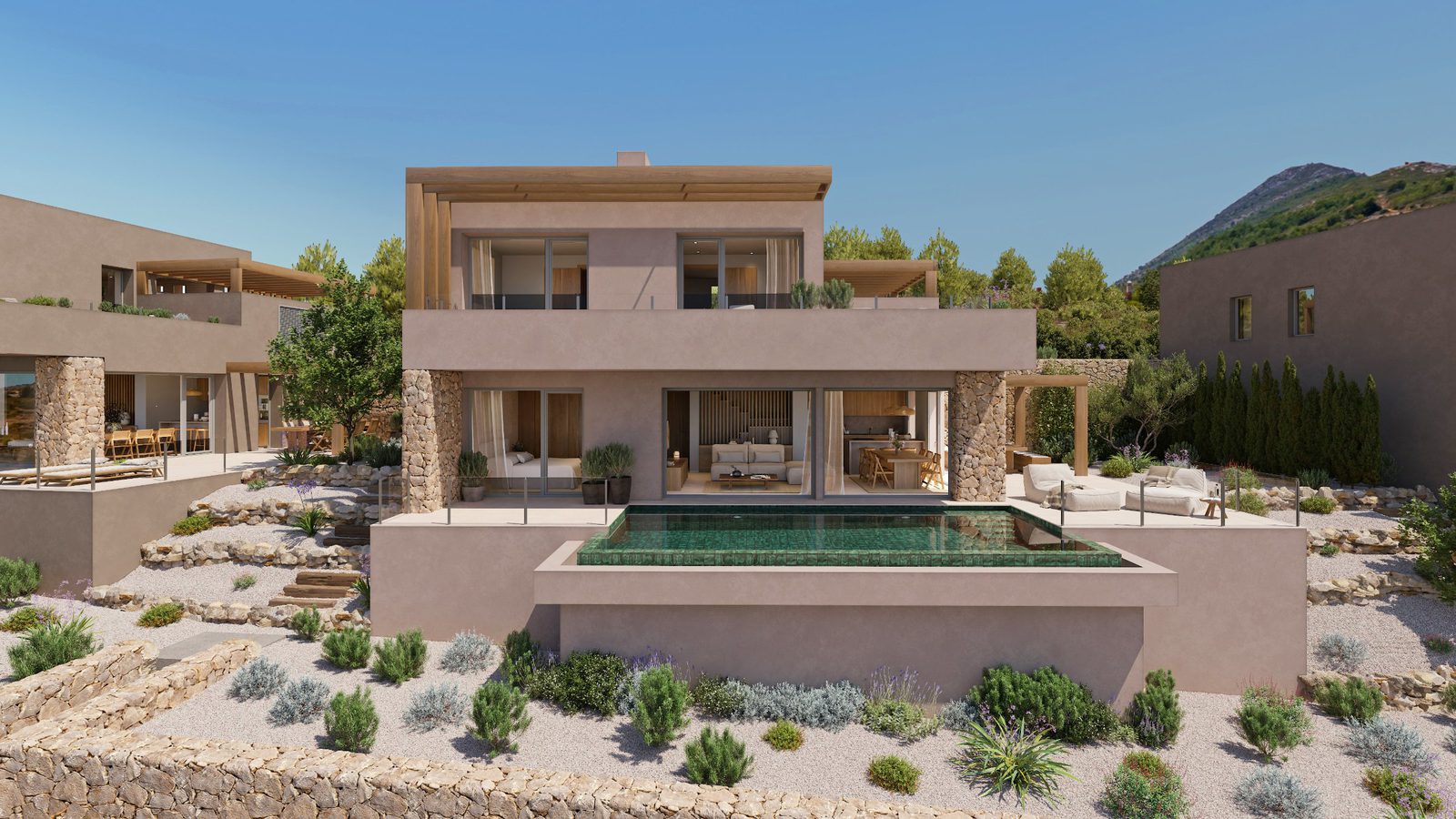 A modern villa with a pool and mountain views in Lliber - The Estates